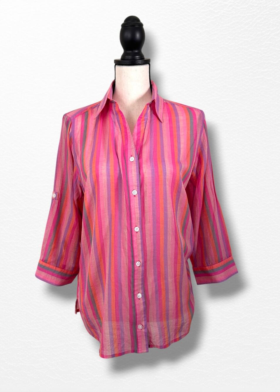Fresh Produce Multicolor Striped Top, Size M